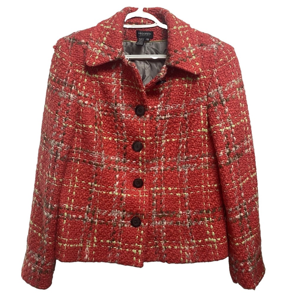 Juliana Collezione Wool Tweed Jacket Women Sz 4